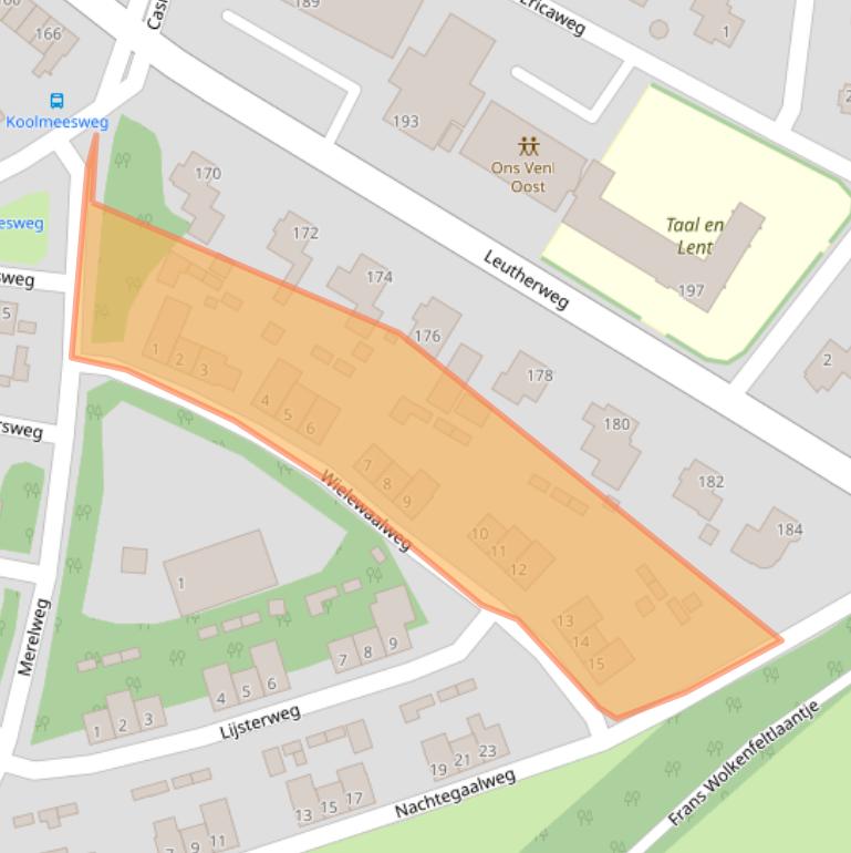 Kaart van postcodegebied 5915BX.