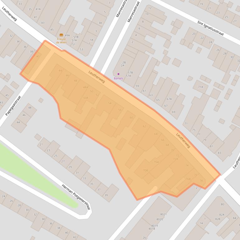 Kaart van postcodegebied 5915CJ.