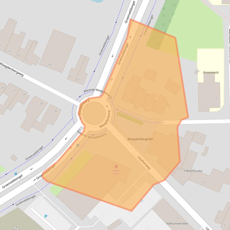 Kaart van postcodegebied 5915CW.