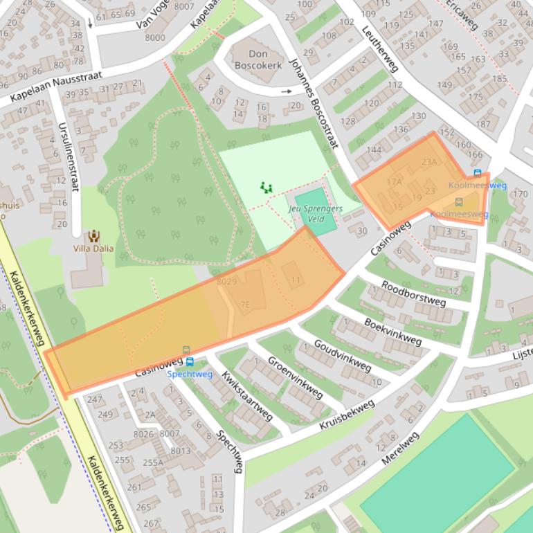 Kaart van postcodegebied 5915EA.