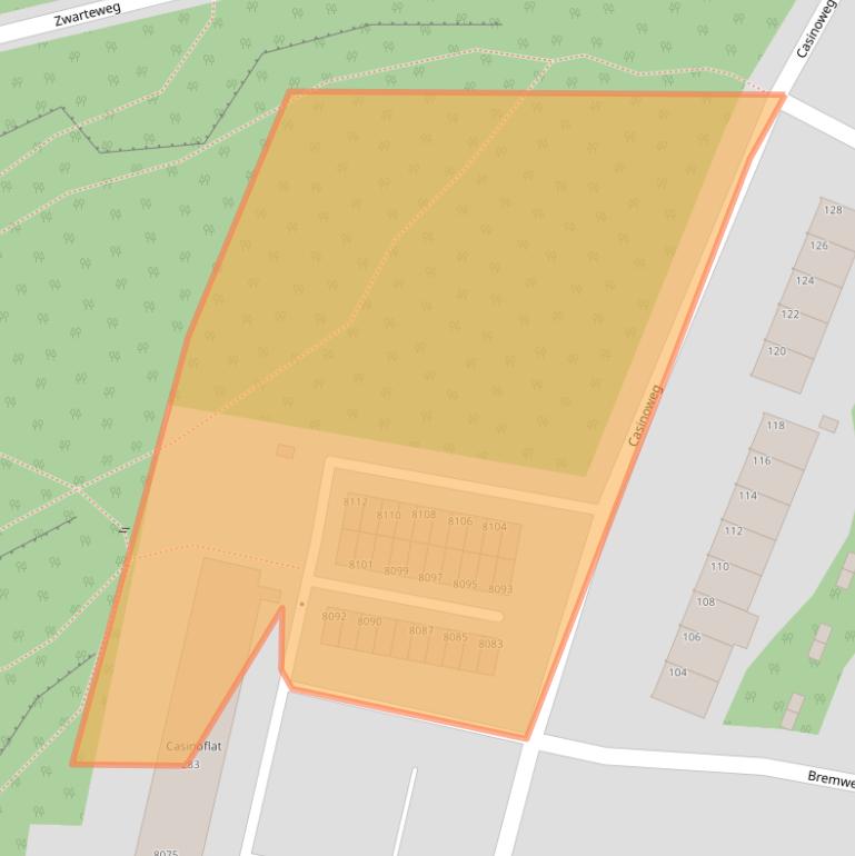 Kaart van postcodegebied 5915EH.