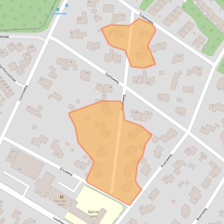 Kaart van postcodegebied 5915ET.