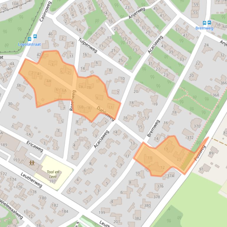 Kaart van postcodegebied 5915EV.