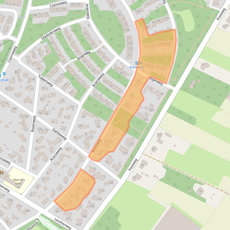 Kaart van postcodegebied 5915GL.