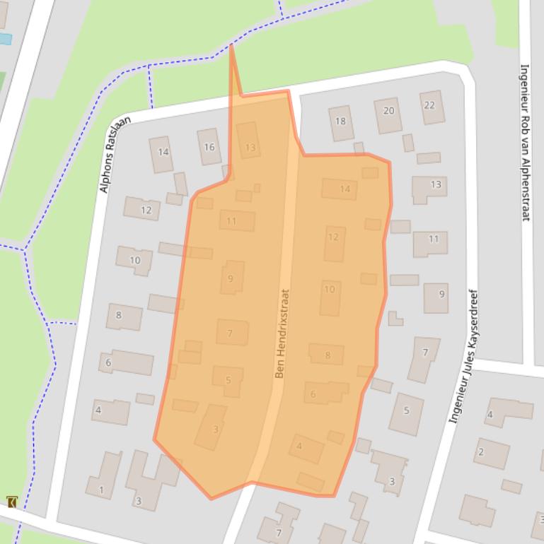 Kaart van postcodegebied 5915JR.