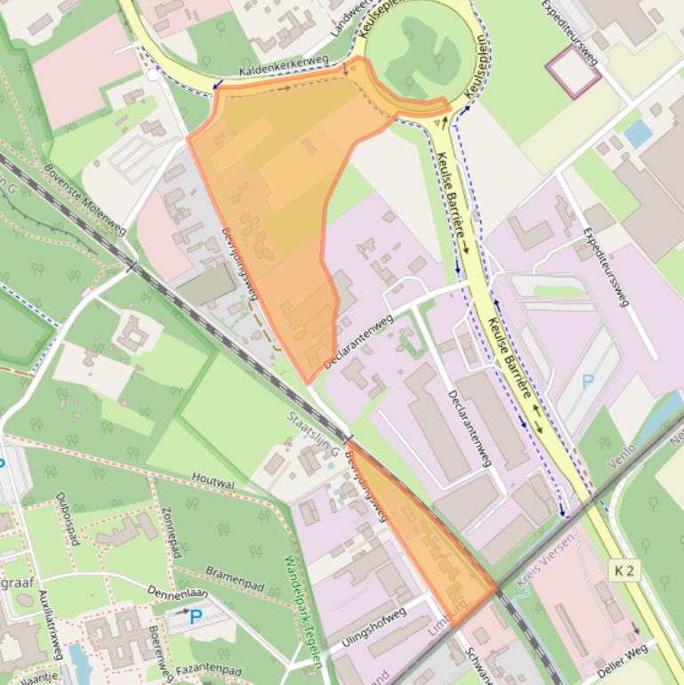 Kaart van postcodegebied 5915PJ.