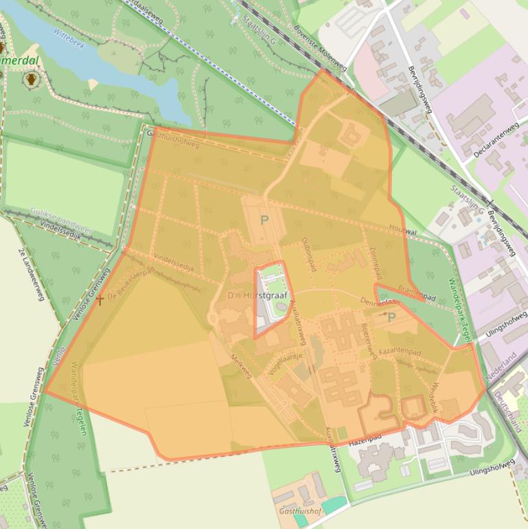 Kaart van postcodegebied 5915PN.