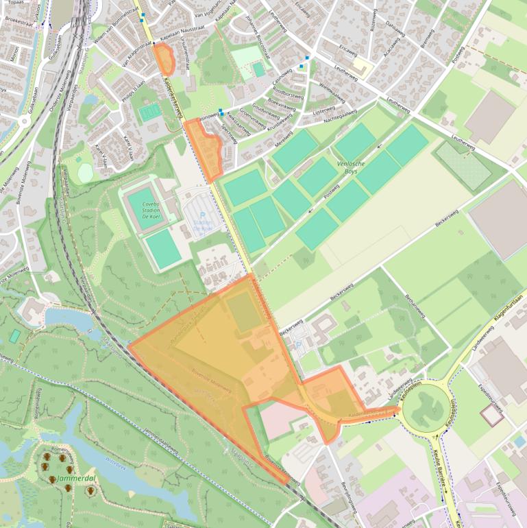 Kaart van postcodegebied 5915PP.