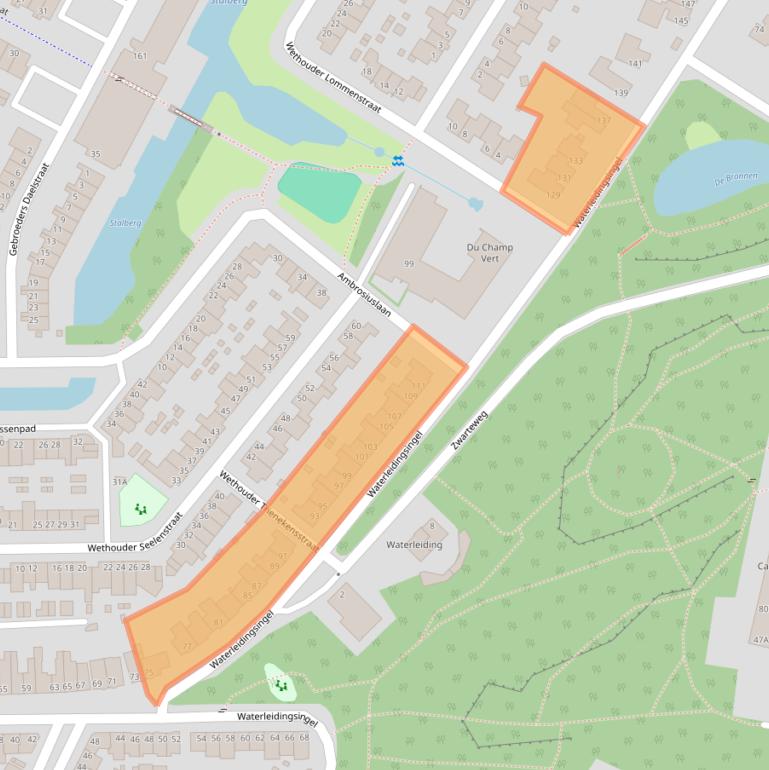 Kaart van postcodegebied 5915VV.