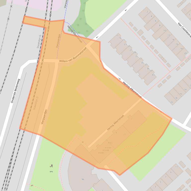 Kaart van postcodegebied 5915XN.