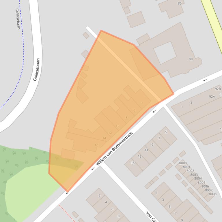 Kaart van postcodegebied 5915XW.