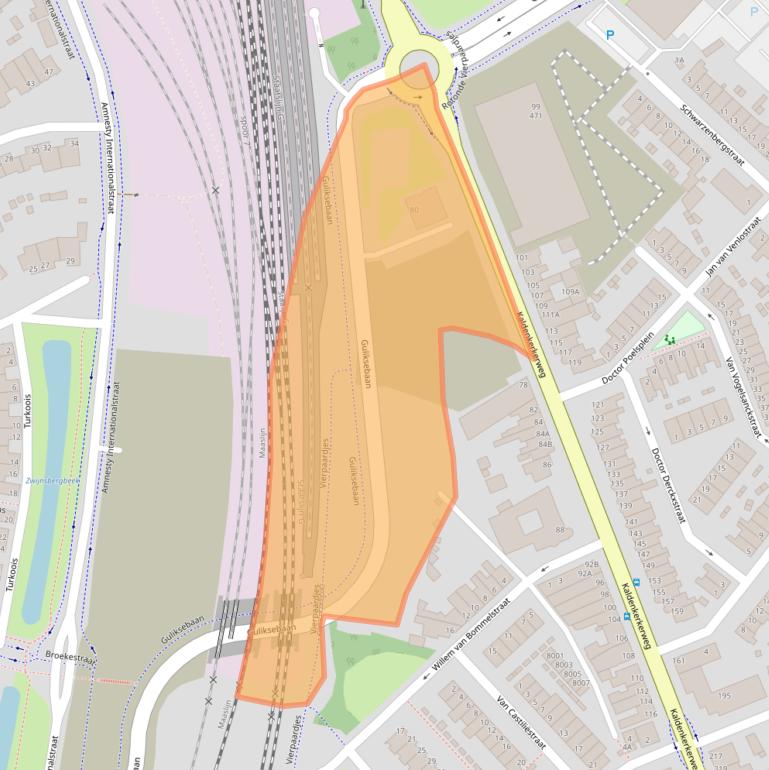 Kaart van postcodegebied 5915XZ.