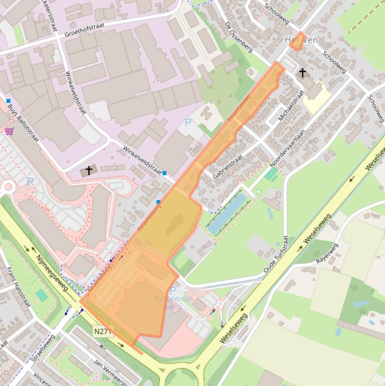 Kaart van postcodegebied 5916AD.