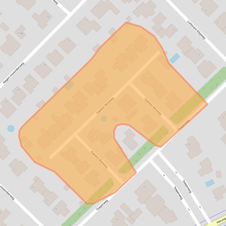 Kaart van postcodegebied 5916LE.