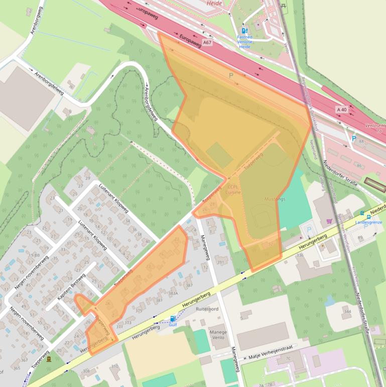 Kaart van postcodegebied 5916NE.
