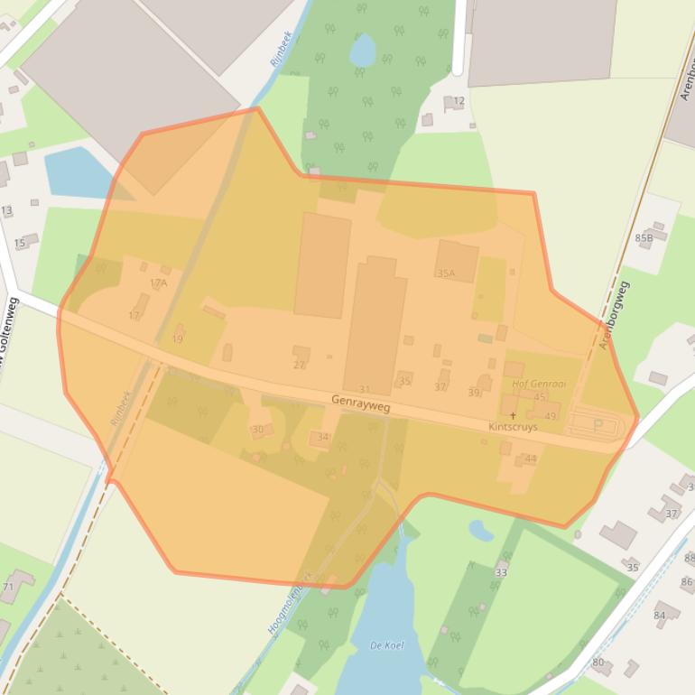 Kaart van postcodegebied 5916NG.