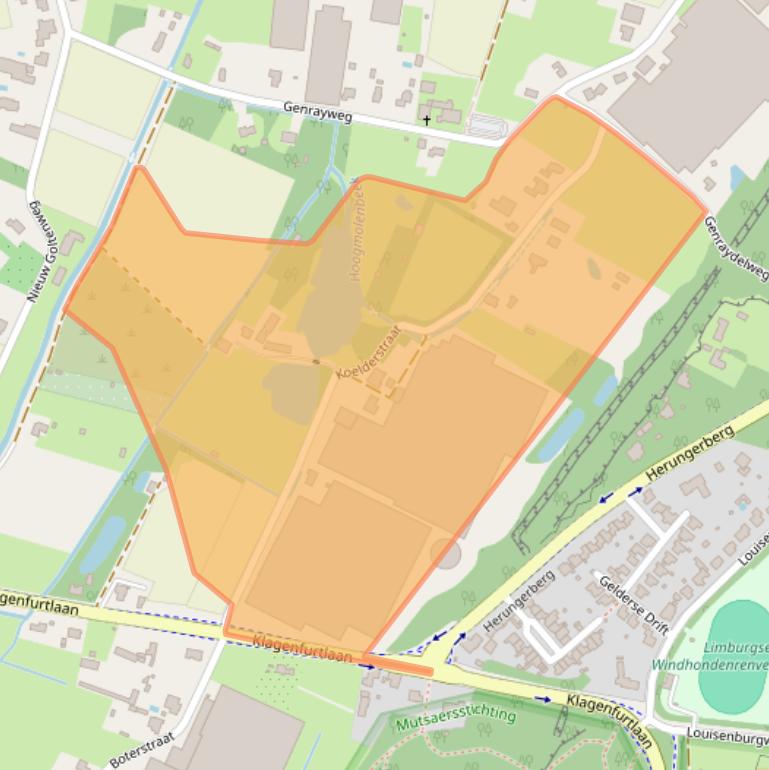 Kaart van postcodegebied 5916NH.