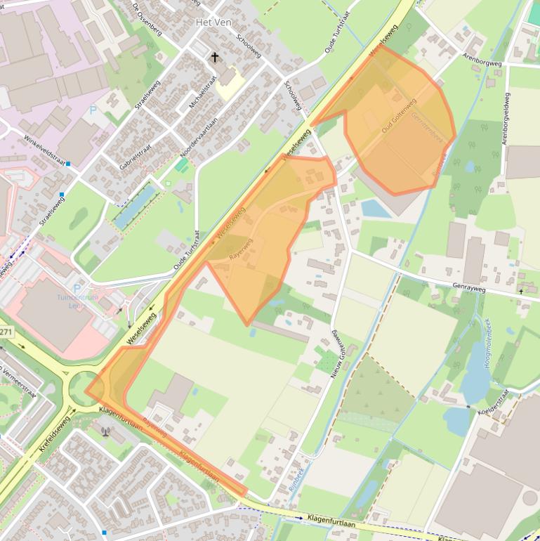 Kaart van postcodegebied 5916NR.