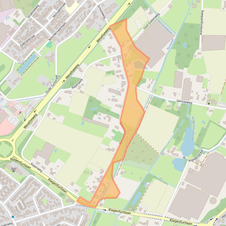 Kaart van postcodegebied 5916NS.