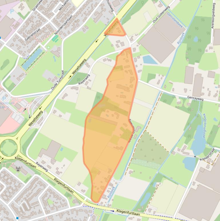 Kaart van postcodegebied 5916NT.