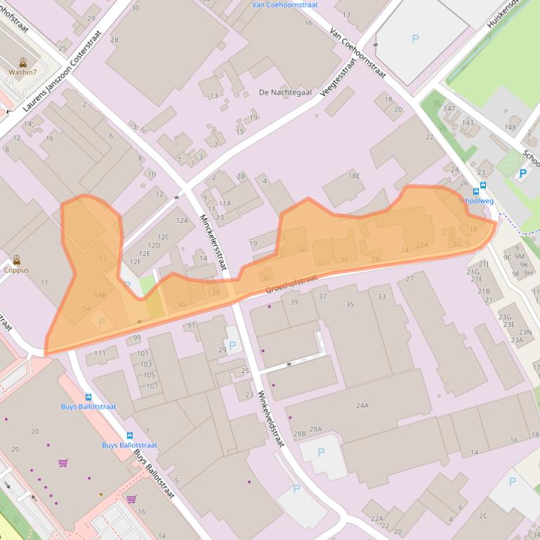 Kaart van postcodegebied 5916PB.