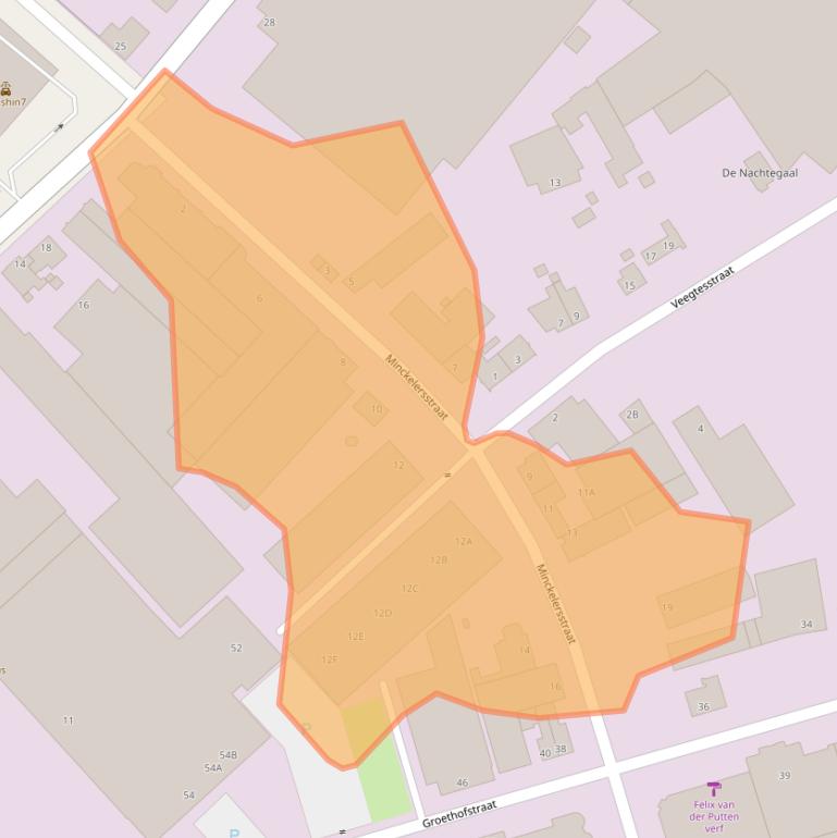 Kaart van postcodegebied 5916PE.