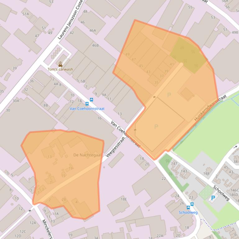 Kaart van postcodegebied 5916PG.