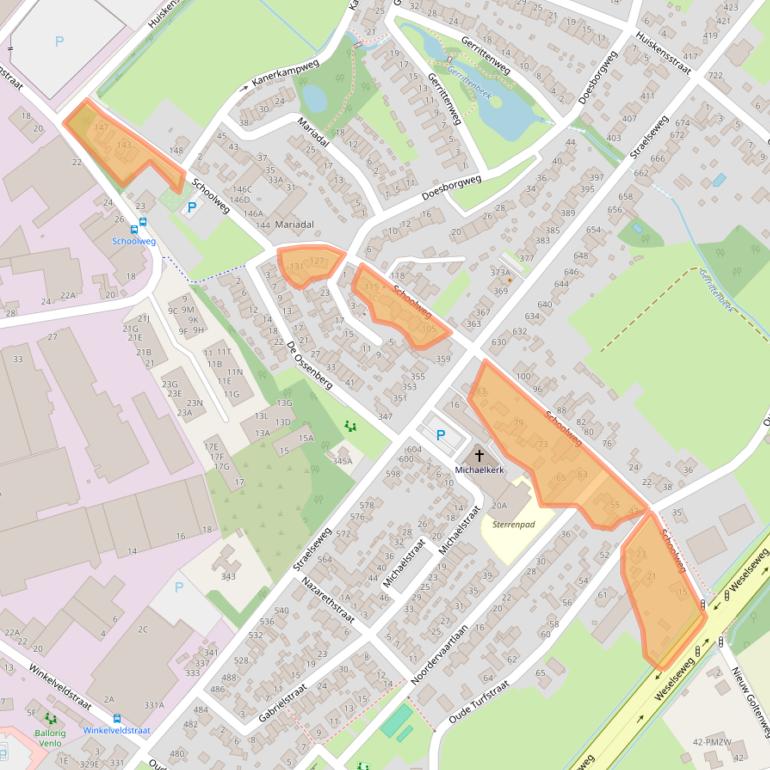 Kaart van postcodegebied 5916PK.