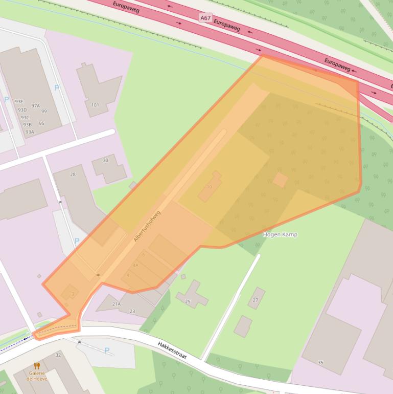 Kaart van postcodegebied 5916PW.