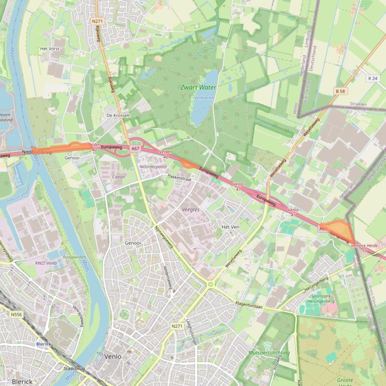 Kaart van postcodegebied 5916RP.