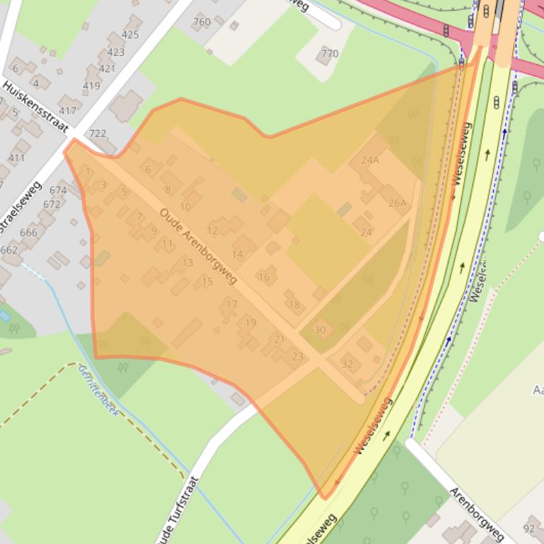 Kaart van postcodegebied 5916RX.