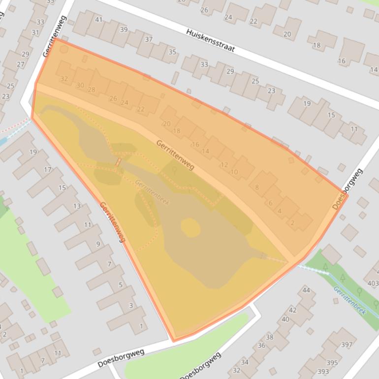 Kaart van postcodegebied 5916SB.