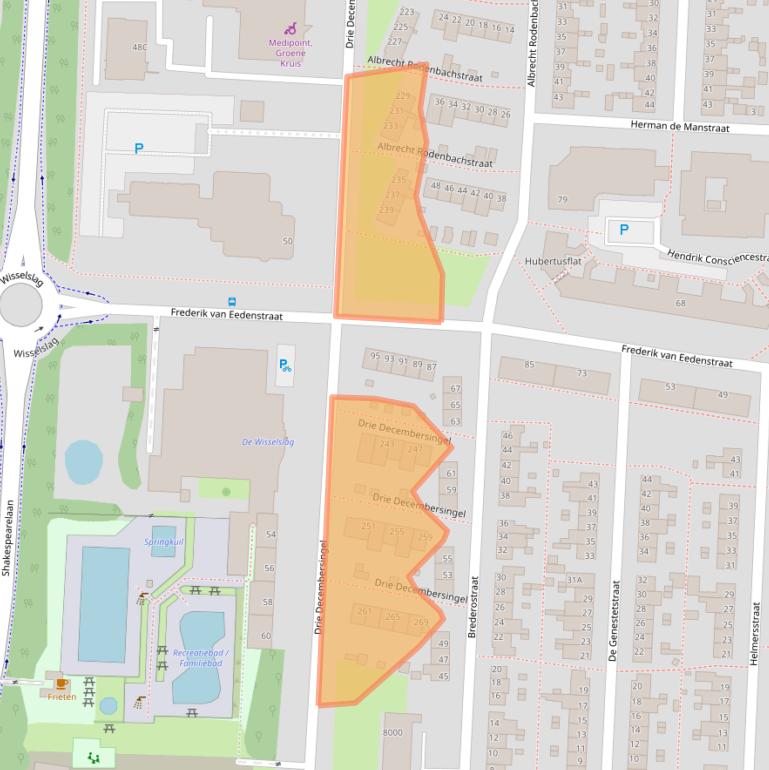 Kaart van postcodegebied 5921AB.