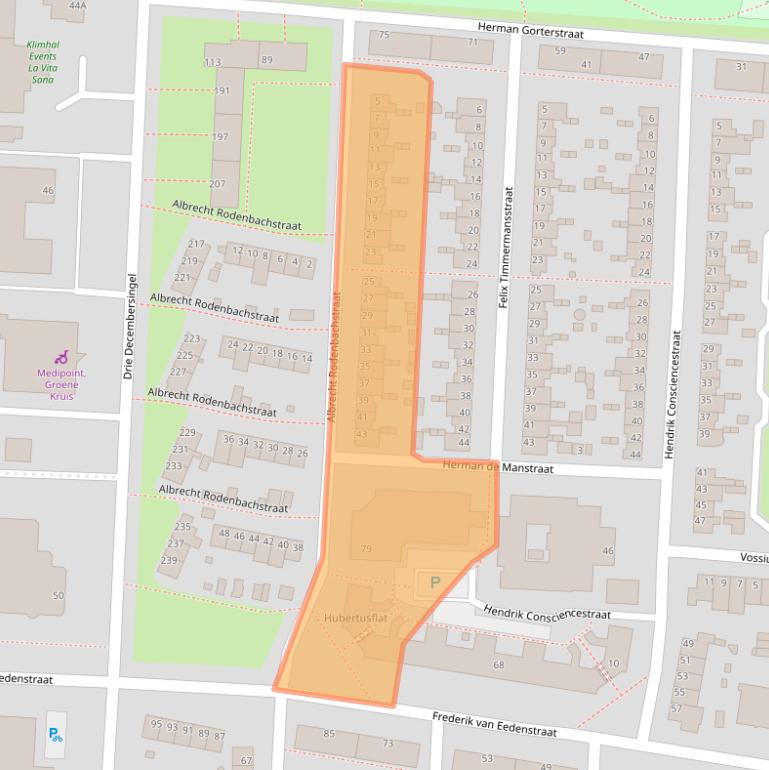 Kaart van postcodegebied 5921AK.
