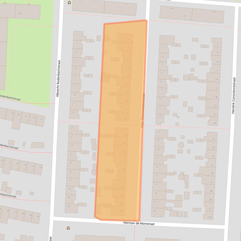Kaart van postcodegebied 5921AP.