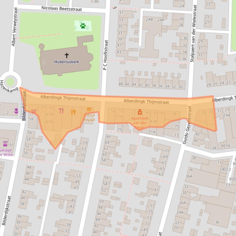 Kaart van postcodegebied 5921BB.