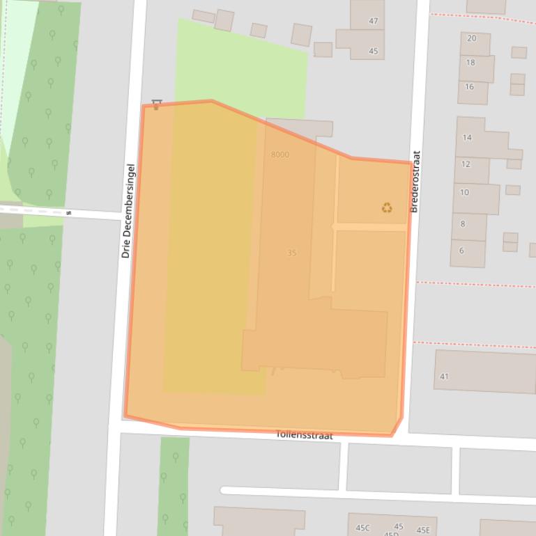 Kaart van postcodegebied 5921BK.