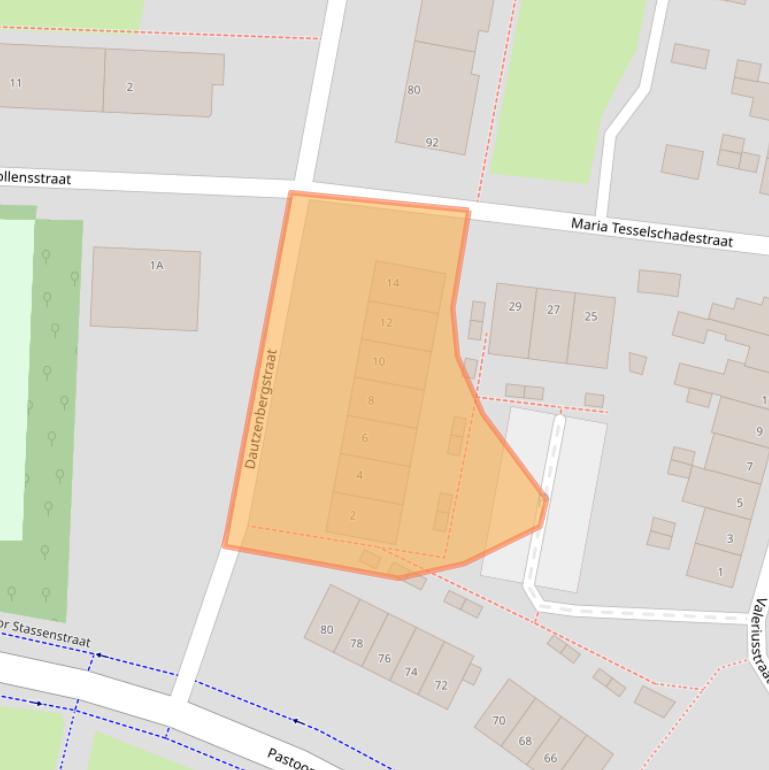 Kaart van postcodegebied 5921BW.