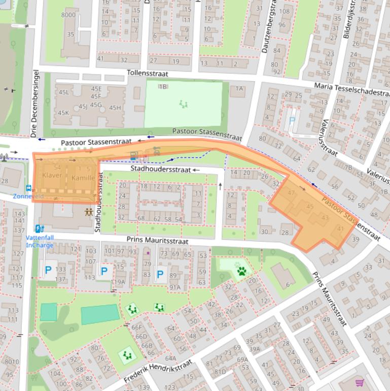 Kaart van postcodegebied 5921CS.