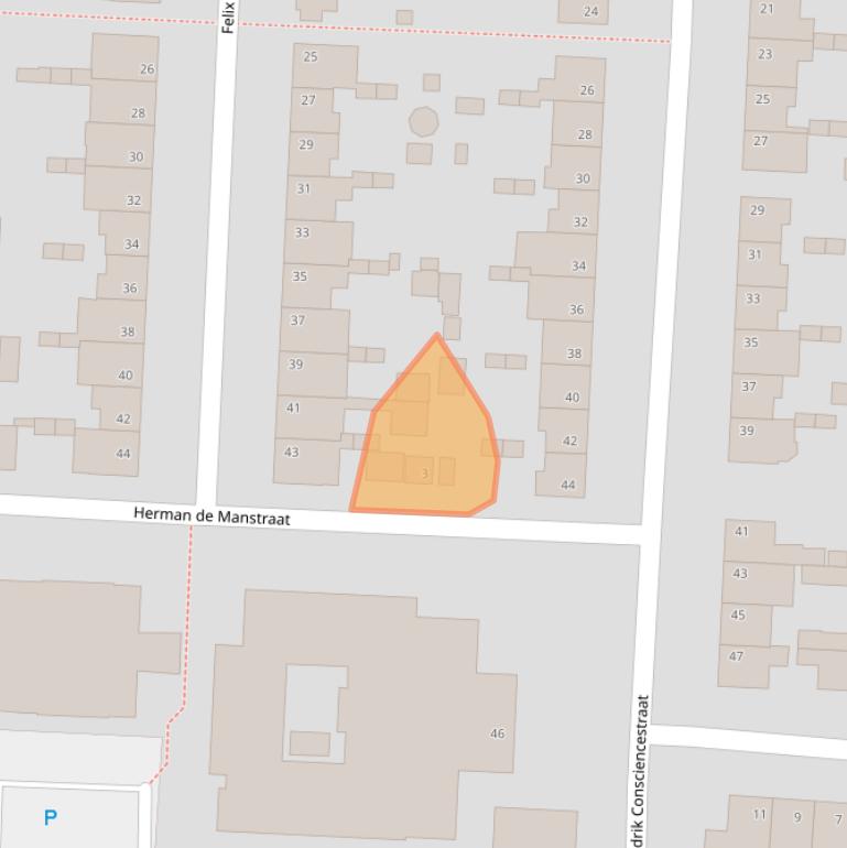 Kaart van postcodegebied 5921DA.