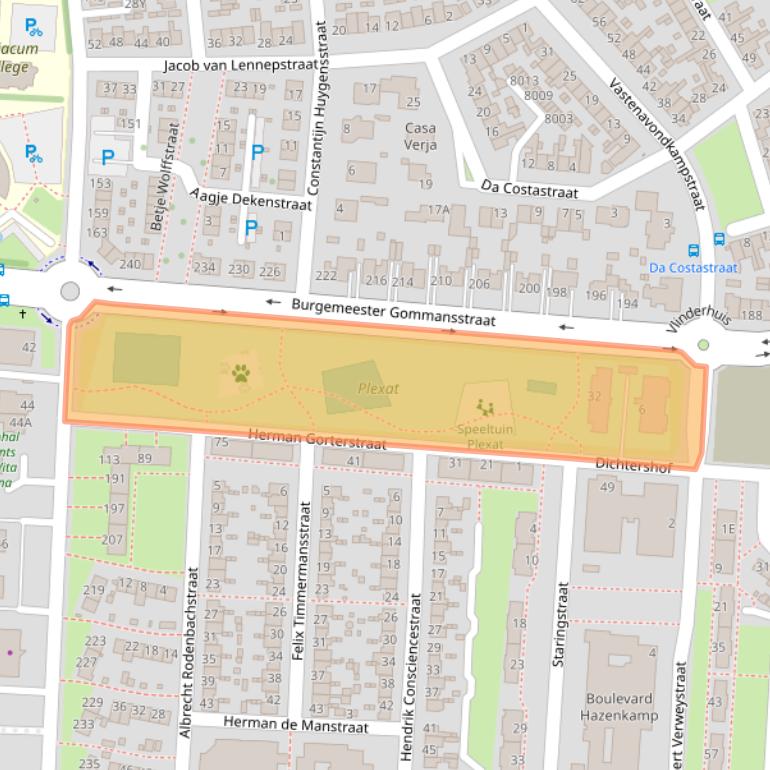 Kaart van postcodegebied 5921DC.