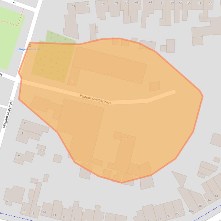 Kaart van postcodegebied 5921EA.