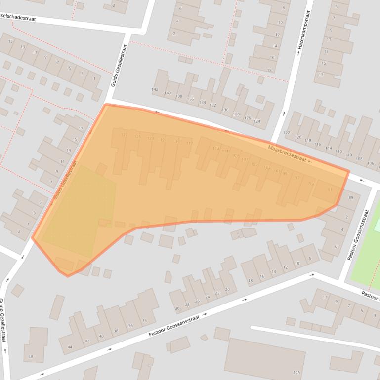 Kaart van postcodegebied 5921EK.