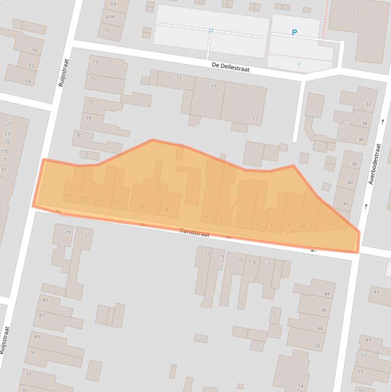 Kaart van postcodegebied 5921EV.
