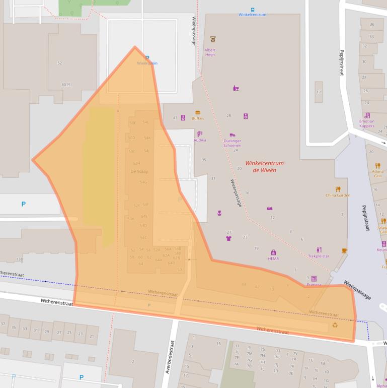 Kaart van postcodegebied 5921GC.