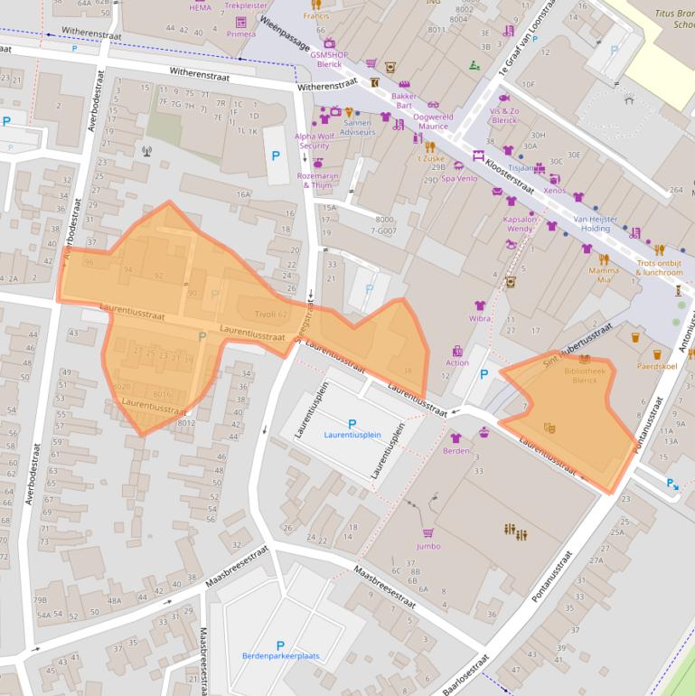 Kaart van postcodegebied 5921GM.