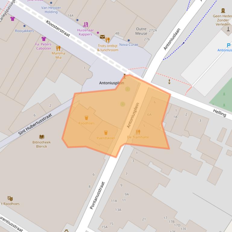 Kaart van postcodegebied 5921GV.