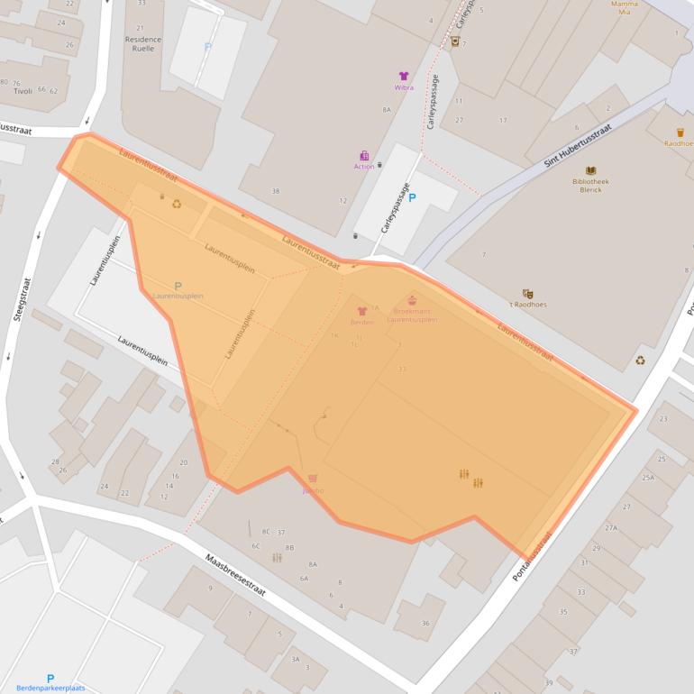 Kaart van postcodegebied 5921GX.