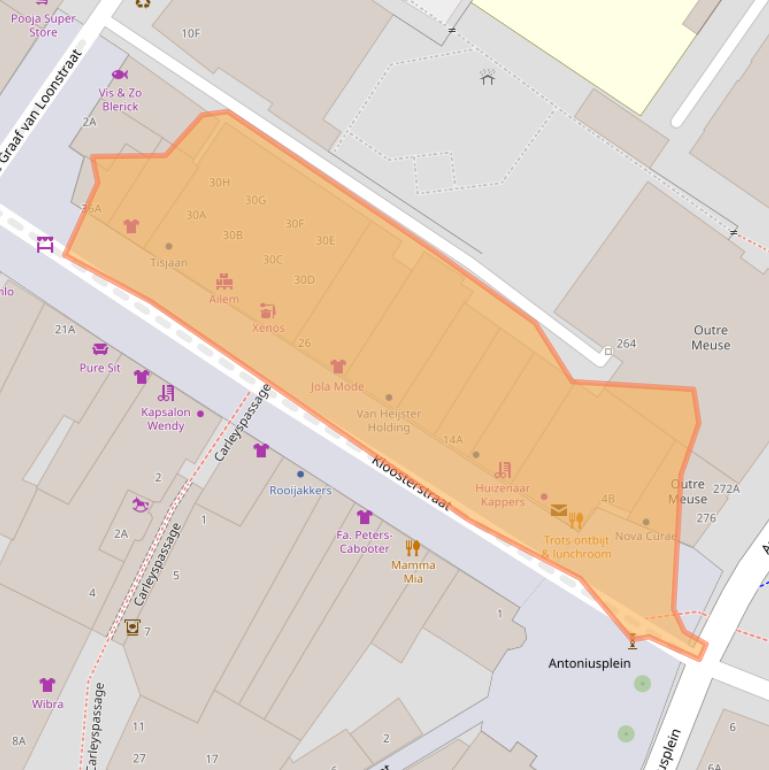 Kaart van postcodegebied 5921HC.