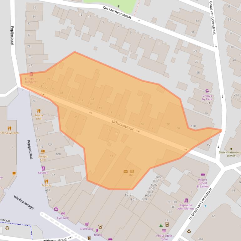 Kaart van postcodegebied 5921HH.